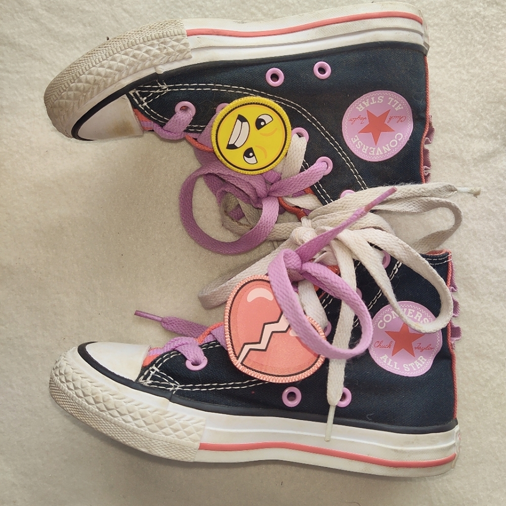 Converse All Star High Top Sneaker Double Lace Size 11 Junior